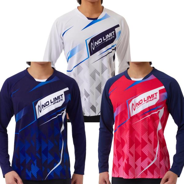 秋冬のトレーニングにおすすめの長袖シャツ。肌側に凹凸をもつ点接触素材で、ドライな着心地が特徴の吸汗速乾素材を採用。スピード感のあるラインとボディの総柄が印象的なアイテム。鮮やかなカラー展開が秋冬のコーディネートにおすすめです。■カラー100...