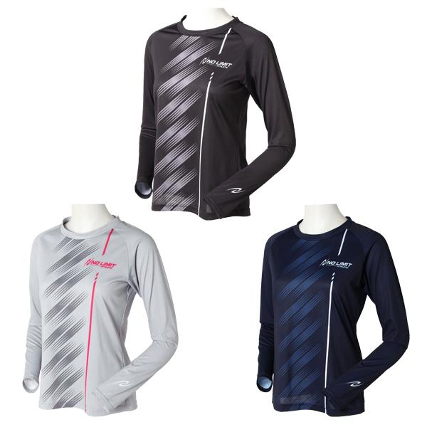 スリムシルエットのレディースロングスリーブシャツ。「NO LIMIT ATHLETE」のメッセージは”限界に挑戦するアスリートのスピリット”を表現。■カラー020 グレー001 ブラック400 ネイビー■サイズS,M,L,O,XO(JASP...