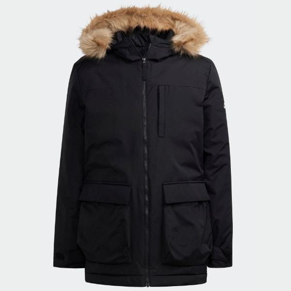 adidas（アディダス） アウター ファー コート ユーティリタス フード