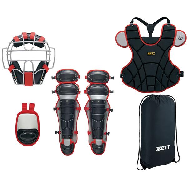 ゼット（ZETT） 一般軟式用 キャッチャー防具 捕手 プロテクター 4点
