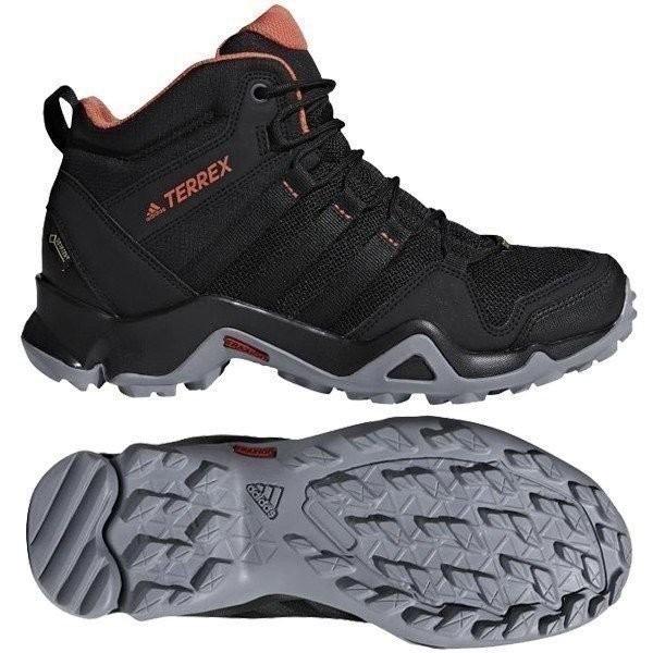 アディダス Adidas レディース トレッキングシューズ ゴアテックス テレックス Cm7661 コアブラック コアブラック トレーススカーレット S18