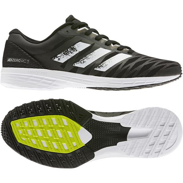adizero 3 ランニングシューズ 黒/白 adidas（アディダス） ランニングシューズ レーシングシューズ