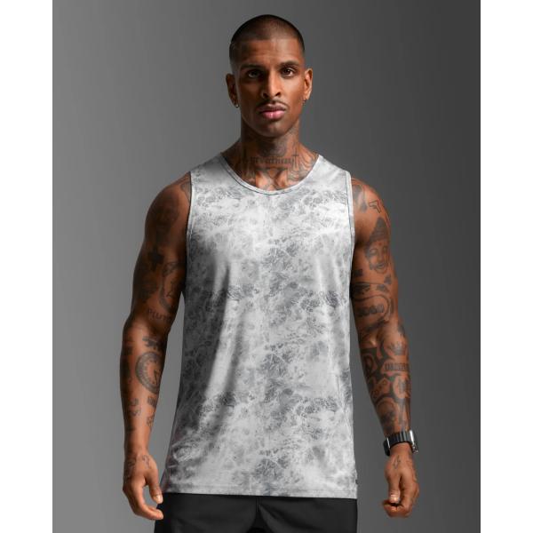 2XU ツータイムズユー メンズ エアロタンク タンクトップ ランニングシャツ ノースリーブ 通気性 軽量 反射性ロゴ MR7440A WMB/BRF メール便利用可