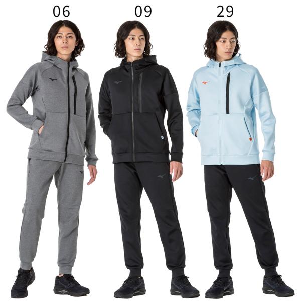 MIZUNO トレーニングウェア フード付きジャケット 32MCA050 グレー MIZUNO（ミズノ） セットアップ トレーニングウェア メンズ 上下