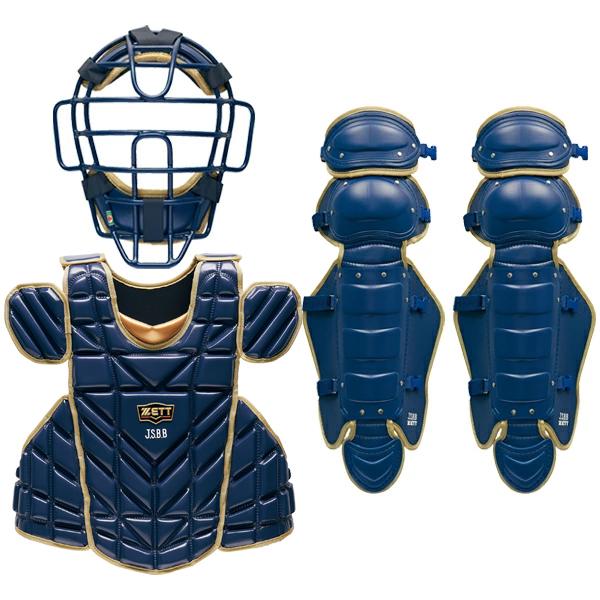 ZETT JSBB キャッチャー用 防具セット 3点セット プロテクター 黒 ZETT JSBB キャッチャー用 防具セット 3点セット プロテクター