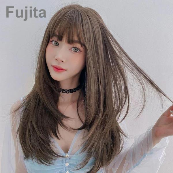 フルウィッグ ロング ストレート グラデーション 普段使い 自然