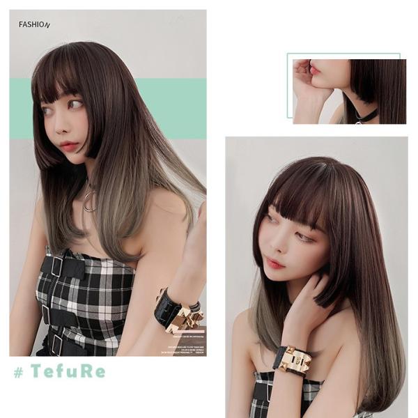 ウィッグ ロング ミディアム フルウィッグ ウィッグ 姫 姫カット 自然 茶髪 耐熱 富士達 ふじたつ Tefure テフリ Himeストレート Buyee Servis Zakupok Tretim Licom Buyee Pokupajte Iz Yaponii