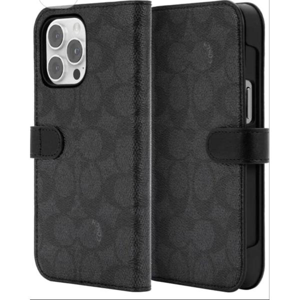 【未使用】COACH iPhone14pro 手帳型 スマホケース シグネチャー COACH（コーチ） 【在庫処分価格】新品 COACH iPhone14 Pro Max ケース