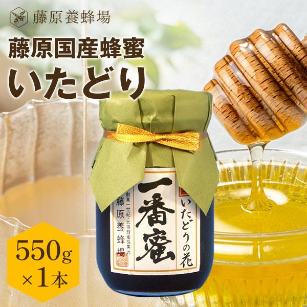 国産はちみつ いたどりのハチミツ 藤原国産蜂蜜 550g ガラス瓶入り