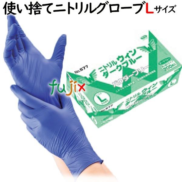 ニトリルウィン ダークブルー 粉なし Mサイズ 4000枚（200枚×20箱