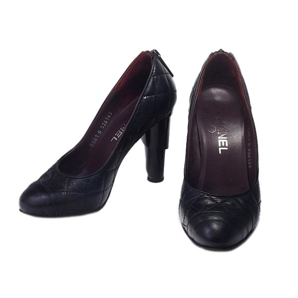 A*A様 CHANELマトラッセ パンプス サイズ36 1/2 箱無し 富士屋◇シャネル CHANEL マトラッセ パンプス ハイヒール サイズ36