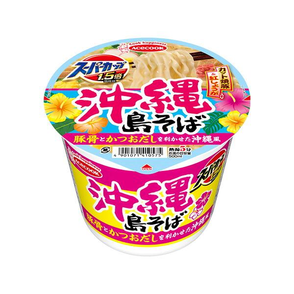 エースコック スーパーカップ1.5倍 沖縄 島そば 103g×12個 (1ケース)