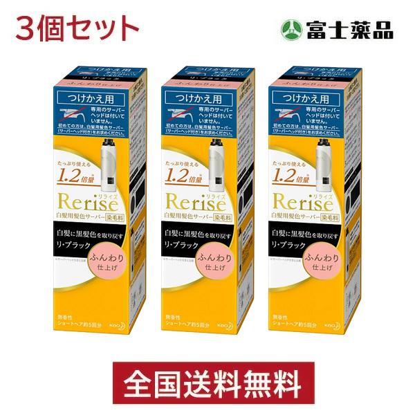 リライズ 白髪染め リ・ブラック 付替 190g 【3個セット リライズ 白髪染め リ・ブラック 付替 190g 【3個セット