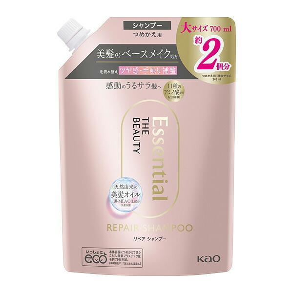 エッセンシャル ザビューティ 髪のキメ美容 素髪を守るバリアシャンプー つめかえ用 340ml フローラルリュクスの香り
