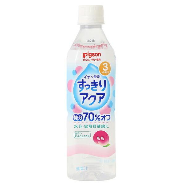 ピジョン ベビー飲料 イオン飲料 すっきりアクア もも ( 500ml*24コセット )/ ピジョン ベビー飲料