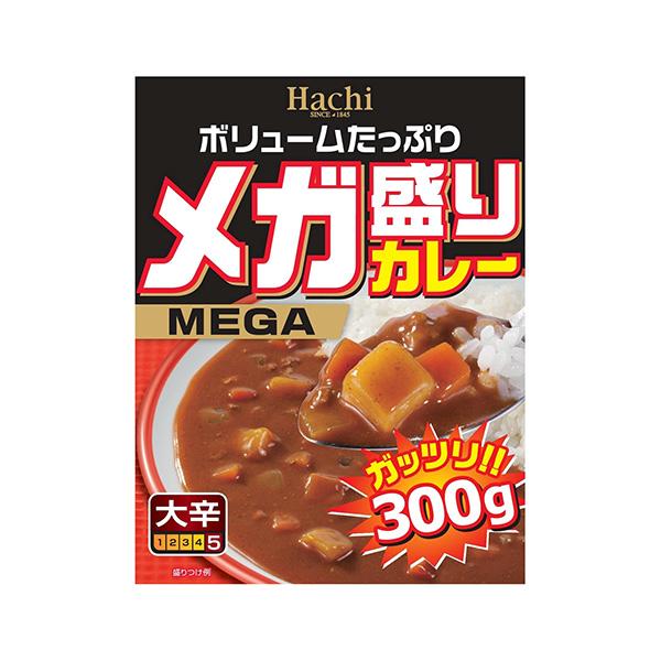 ハチ食品 メガ盛りカレー 大辛 300g 22個入り (1ケース)