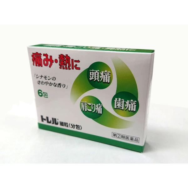 【効能・効果】頭痛・歯痛・抜歯後の疼痛・咽喉痛・耳痛・関節痛・神経痛・腰痛・筋肉痛・肩こり痛・打撲痛・骨折痛・捻挫痛・月経痛（生理痛）・外傷痛の鎮痛，悪寒・発熱時の解熱【用法・用量】1回15才以上1包，14〜11才2／3，10〜8才1／2，...