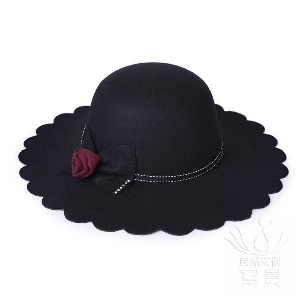 ボーラーハット レディース 春秋冬 北欧風 レトロ つば広 リボン飾り 花飾り 優雅 上品 カジュアル コーディネートしやすい ファッション フェス