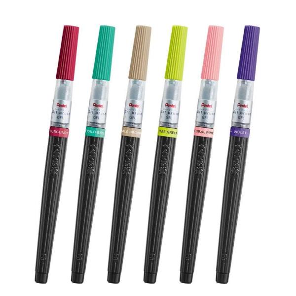ぺんてる - ぺんてる アートブラッシュ XGFL 全24色セット ぺんてる ☆【在庫限り】ぺんてる／Art brush アートブラッシュ