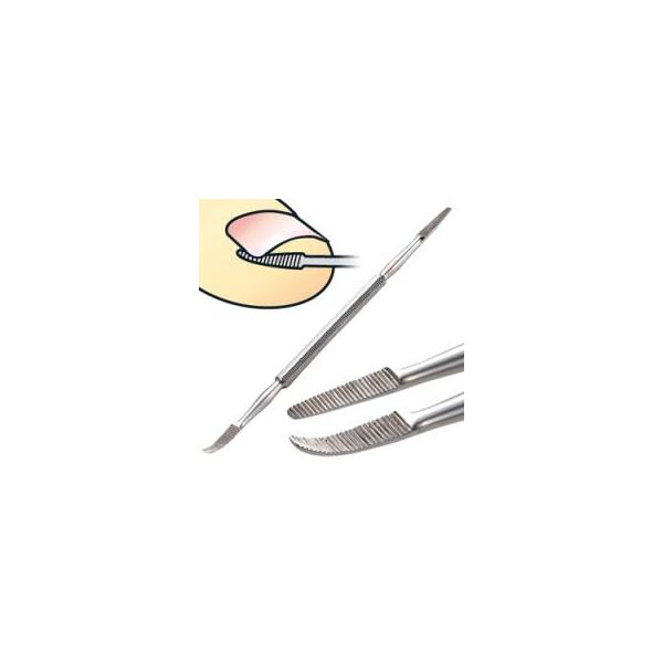 ●巻き爪のお手入れに便利！●通常の爪切りでは削りづらい、爪の間にも入りやすい薄型形状なので、ケアに最適です。●ステンレス製の滑りにくい持ち手と、ヤスリ分部はカープ面・ストレート面の使い分けが出来ます。 ■商品サイズ：全長約142ｍｍ ■重量...