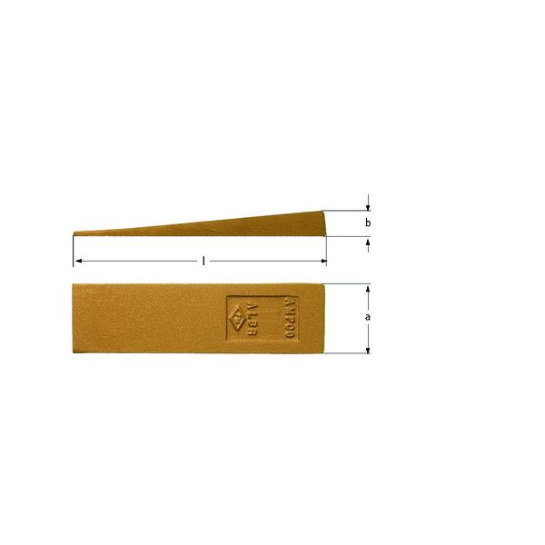 Ampcoスイス 防爆くさび 全長200×刃幅38×高さ25mm Ampcoスイス 防爆くさび 全長200×刃幅38×高さ25mm