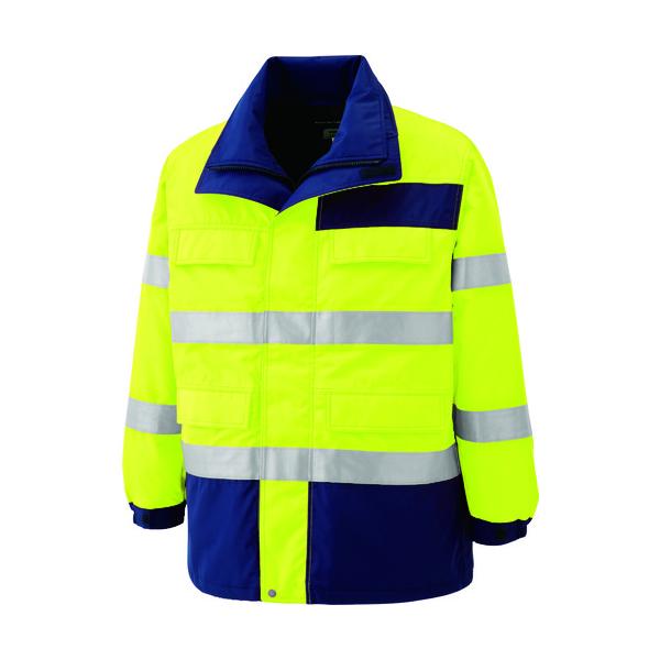 SE1124UELLミドリ安全 高視認性 防水帯電防止防寒コート イエロー LL7978669 ミドリ安全 高視認性 防水帯電防止防寒コート イエロー LL SE1124-UE