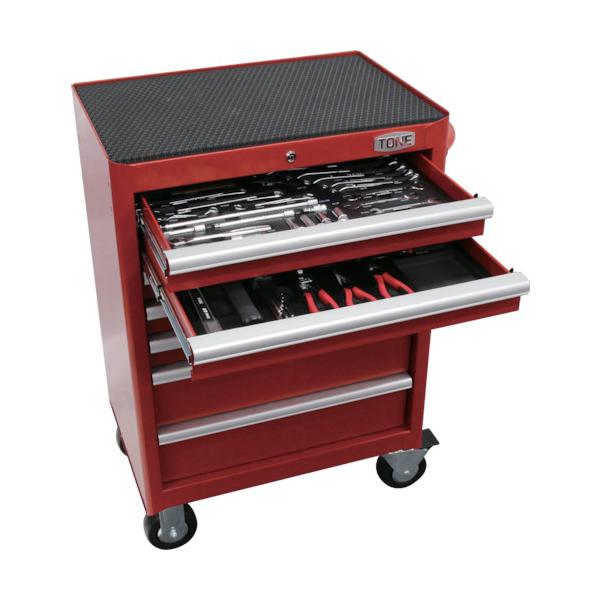 TONE 整備用工具セット ツールキャビネットセット レッド 63点
