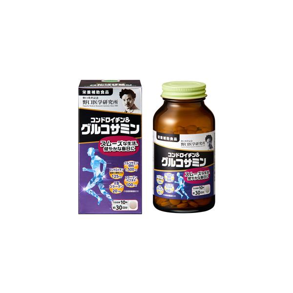 [商品区分：食品][メーカー：野口医学研究所]名称・品名:グルコサミン含有食品商品特徴:本品は1日あたりグルコサミン1,500mg配合し、さらにグルコサミンとコンドロイチン含有サメ軟骨抽出物を125mgにコラーゲンをプラスしています。いくつ...