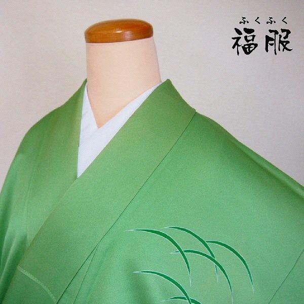 中古 付け下げ 正絹 グリーン地に棗模様 三つ紋付 付下げ訪問着 袷着物 ｍサイズ 新宿店在庫 リサイクル あすつく 季節 Tt 0502zm リサイクルきもの福服 通販 Yahoo ショッピング