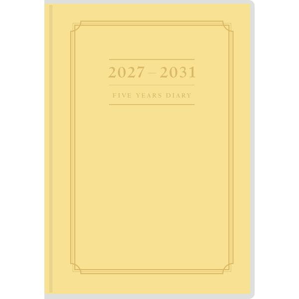 【全国送料無料】　高橋書店　2027年　１６　５年横線当用新日記　Ａ５　イエロー　郵便受届