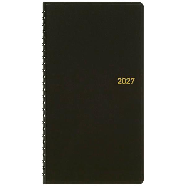 【全国送料無料】　マルマン　長型　ダイアリー週間　２０２７年　582-27　黒　サイズ:236×132×15　郵便受届