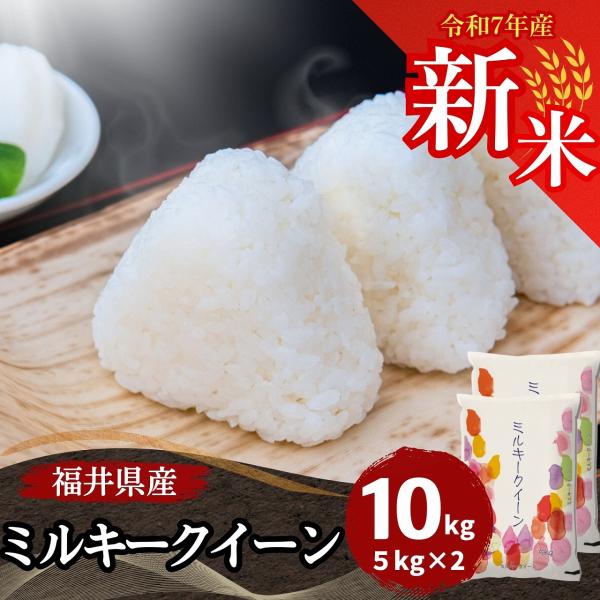 米 10kg ミルキークイーン 5kg×2袋 福井県産 白米 令和5年産 送料無料