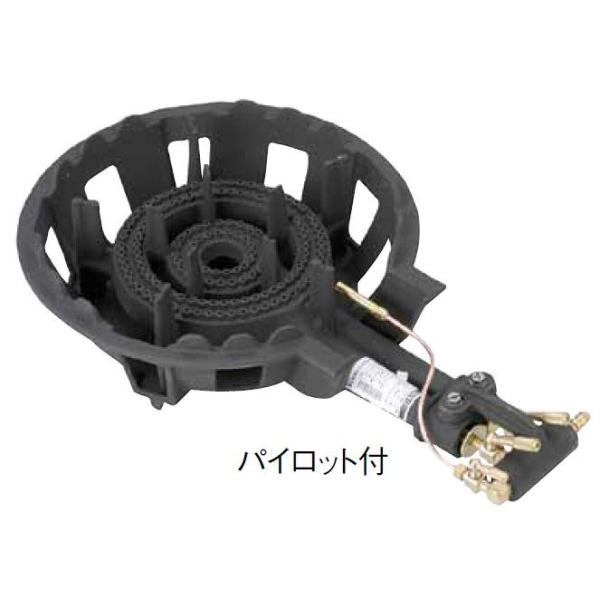 鋳物ガスコンロ DEJ-21（二重）パイロット付 1-0726-03-04 : 料理道具