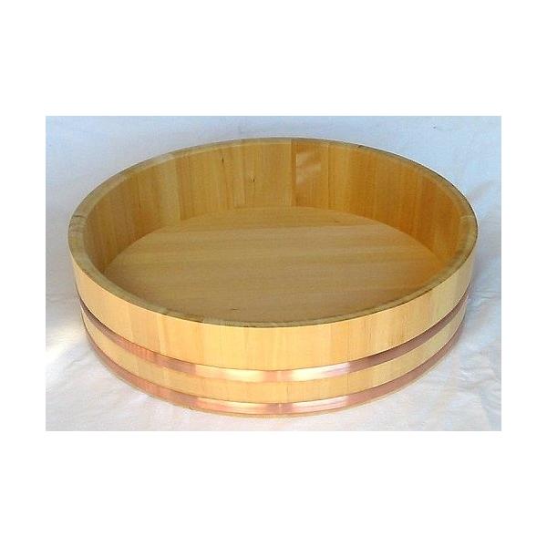 飯台 寿司桶 木製 銅箍飯台（サワラ材）48cm 1-0538-0109 : 料理道具