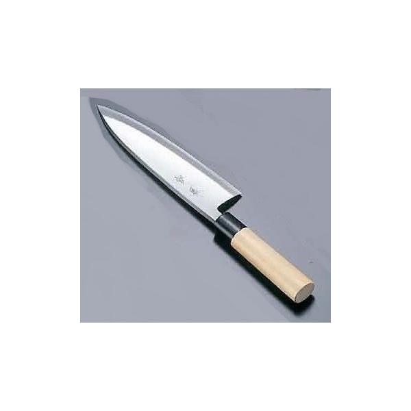 和包丁 雪藤 中霞・玉白鋼 出刃包丁 （片刃） 21cm 1-0298-1309 : 料理