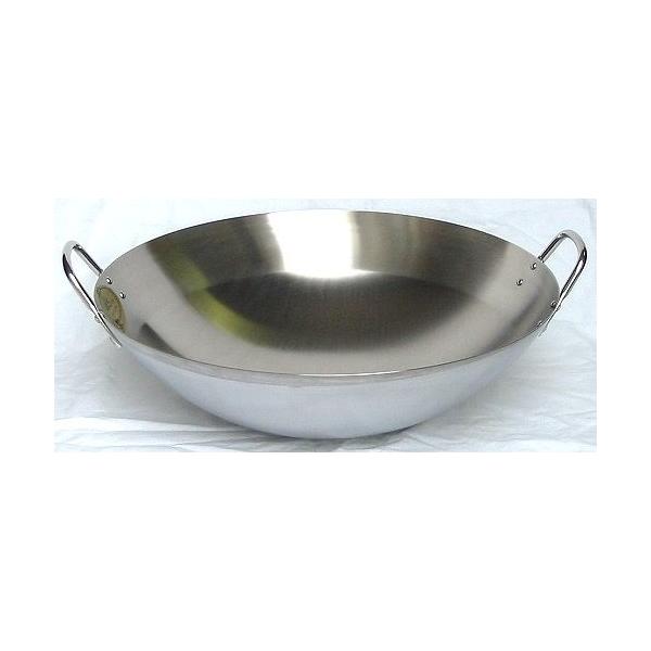 中華鍋 両手中華鍋 18-8ステンレス 中華鍋54cm 1-0425-1005 : 料理