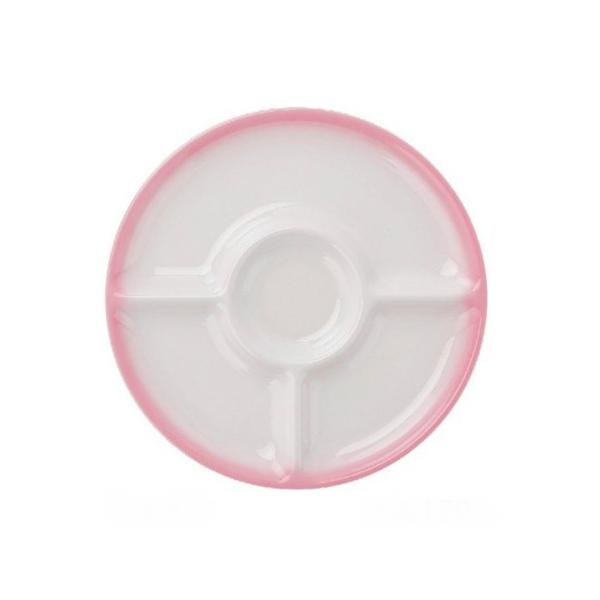 食器 皿 ランチプレート 耐熱 28cm 丸4ツプレート ピンクぼかし 食洗