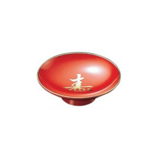３寸 盃 朱寿天金は、日本酒用の盃です。口をつける天は、金色に塗ってありますので高級感があります。寿の文字入りなのでお正月や結婚式などのお祝いの席に最適です。日本酒の盃としては３寸が平均サイズです。材質のABS樹脂は、軽くて衝撃に強く割れに...