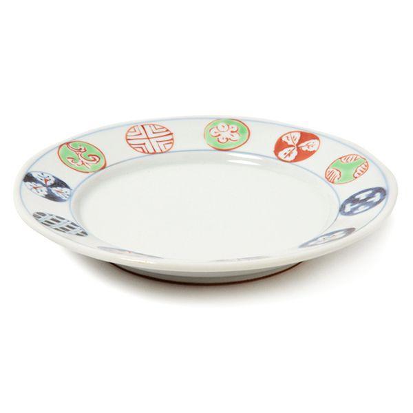 有田焼 取り皿 染錦丸紋段付5.5寸丸皿 【福珠窯（有田焼窯元