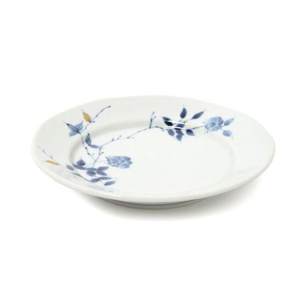 有田焼　福珠釜　古染金彩バラ絵　平皿5枚 有田焼 取り皿 金彩ばら絵段付5.5寸丸皿 【福珠窯（有田焼窯元