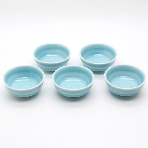 有田焼　福珠窯　丸皿　5枚セット 有田焼 【在庫限り！わけあり特価SALE】青白磁段入千代口5個セット