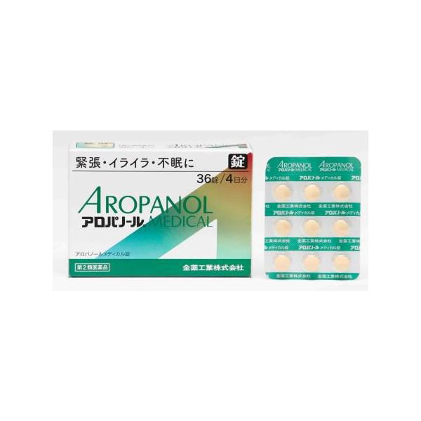 ■商品説明（製品の特徴）アロパノールメディカル錠は、●緊張や不安からイライラしたり、気分が悪くなる方の神経症状を緩和します。●神経がたかぶって「寝付きが悪い」「夜中や早朝に目が覚める」といった不眠症状を改善します。●製剤の安定化、服用しやす...