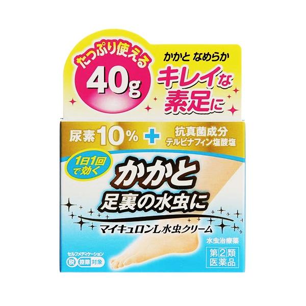 ■商品説明硬くなったかかと等の水虫は，角質層が他の部分より厚く薬が浸透しにくくなっています。抗真菌成分＋尿素10％が配合されたマイキュロンL水虫クリームは1日1回の使用により，角質層の深部まで浸透し水虫菌をしっかり殺菌します。■効能・効果水...