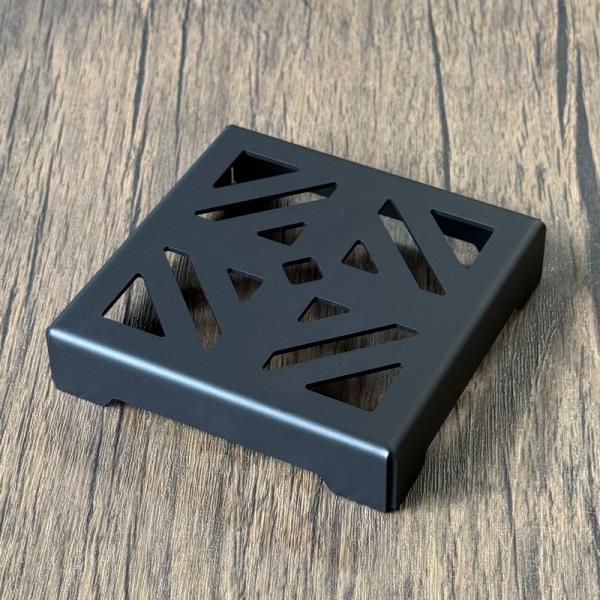 FUKULAB. 鉢台座 「ダイヤ」 マットブラック size:S (100×100×20mm) 鉢スタンド