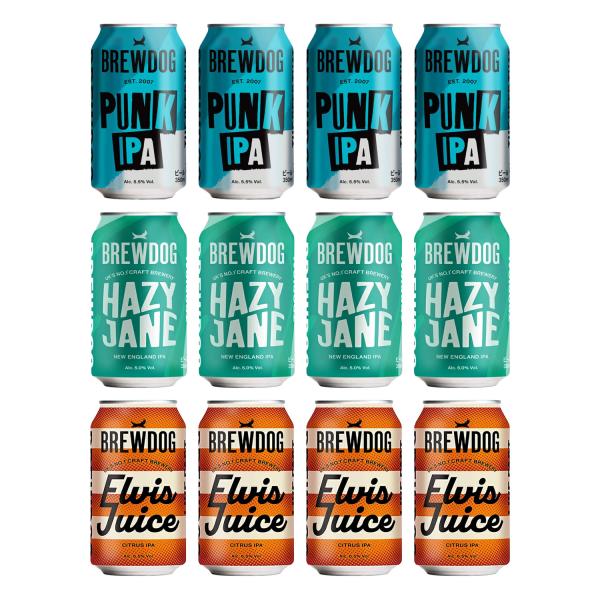 クラフトビール セット ギフト ブリュードッグ 3種 飲み比べ 350ml × 12本セット beer 発泡酒 日本 パンクIPA ヘイジージェーン エルビスジュース お中元 爆買
