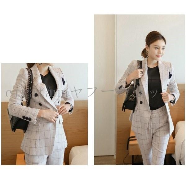 リクルートスーツ 女性 スーツ レディース パンツスーツ チェック 2点セット ストレッチ 通勤 就活 ビジネス 大きいサイズ 30代40代 Www Broughtonhotels Com