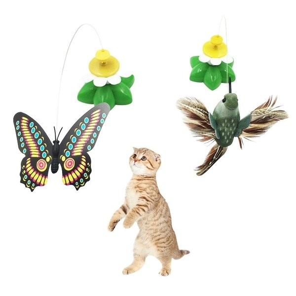 ペットの猫のおもちゃ電動回転蝶鳥棒線面白い猫スクラッチおもちゃティーザーインタラクティブ演奏製品用猫 Fukumiru Ciwataunヤフーショップ 通販 Yahoo ショッピング