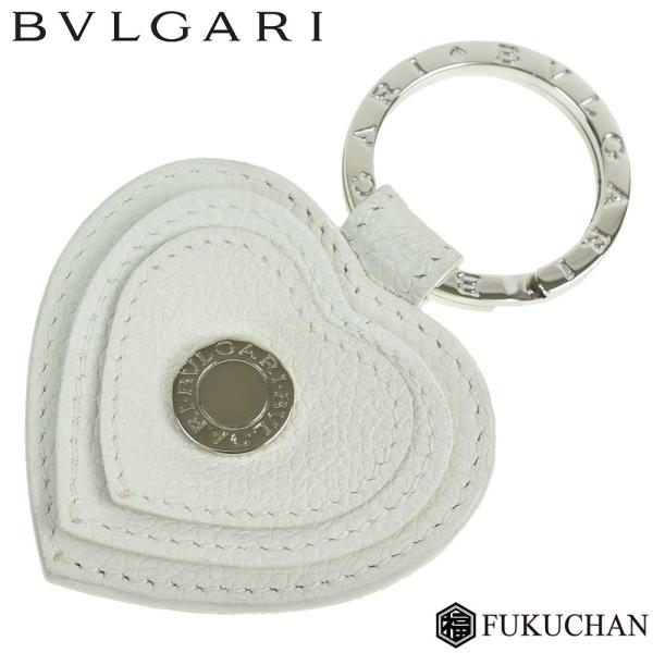 BVLGARI/ブルガリ ハートモチーフ キーリング/キーホルダー ホワイト
