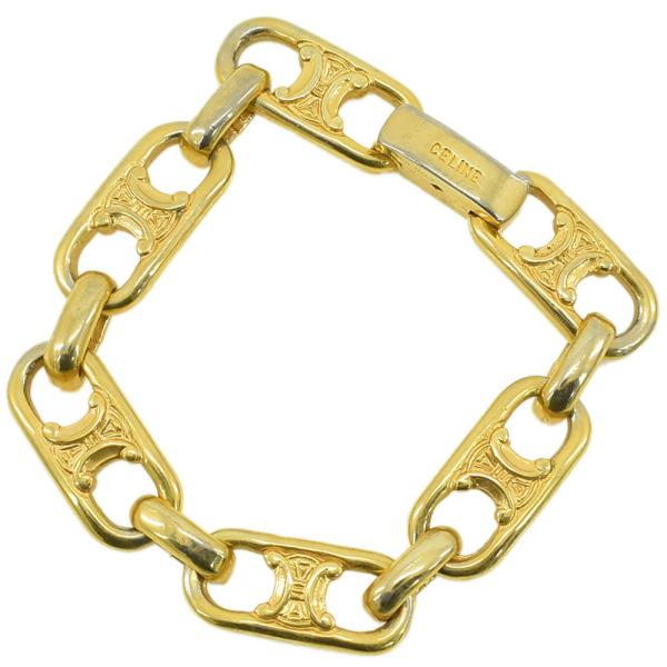【美品】CELINE セリーヌ ブラゾン ロゴブレス ブレスレット 送料無料 CELINE セリーヌ ブレスレット ブラゾン ロゴ ブレス バングル