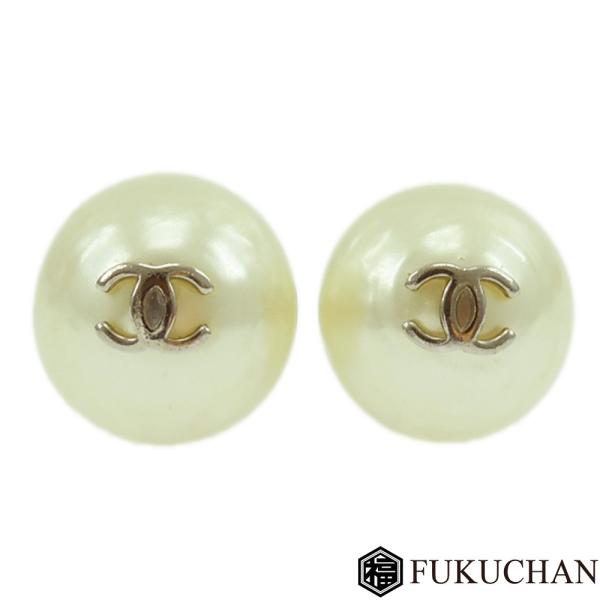 CHANEL シャネル ココマーク パールピアス 98P メッキ×フェイク